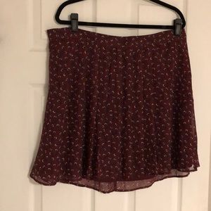 Burgundy skirt